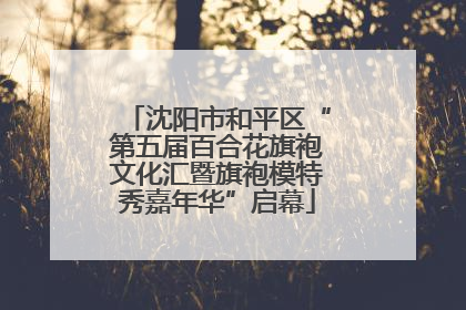 沈阳市和平区“第五届百合花旗袍文化汇暨旗袍模特秀嘉年华”启幕