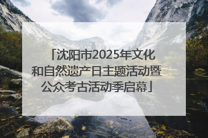 沈阳市2025年文化和自然遗产日主题活动暨公众考古活动季启幕