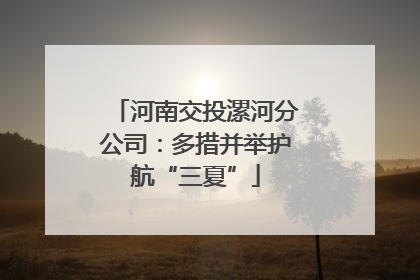 河南交投漯河分公司：多措并举护航“三夏”