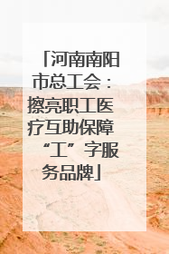河南南阳市总工会：擦亮职工医疗互助保障“工”字服务品牌