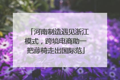 河南制造遇见浙江模式，跨境电商助一把藤椅走出国际范
