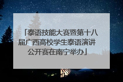 泰语技能大赛暨第十八届广西高校学生泰语演讲公开赛在南宁举办