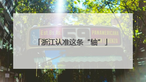 浙江认准这条“轴”