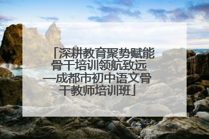 深耕教育聚势赋能 骨干培训领航致远—成都市初中语文骨干教师培训班