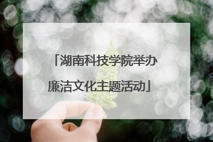 湖南科技学院举办廉洁文化主题活动