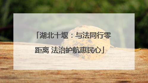 湖北十堰：与法同行零距离 法治护航惠民心