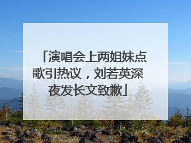 演唱会上两姐妹点歌引热议，刘若英深夜发长文致歉