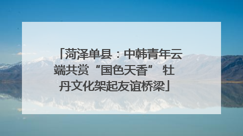 菏泽单县：中韩青年云端共赏“国色天香” 牡丹文化架起友谊桥梁