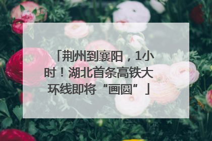 荆州到襄阳，1小时！湖北首条高铁大环线即将“画圆”