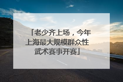 老少齐上场，今年上海最大规模群众性武术赛事开赛