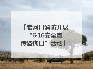 老河口消防开展“6·16安全宣传咨询日”活动