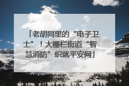 老胡同里的“电子卫士”！大栅栏街道“智慧消防”织就平安网