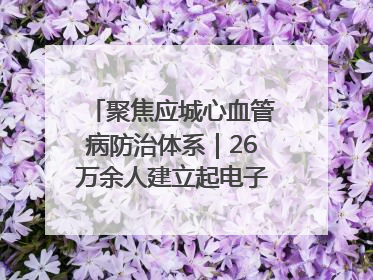 聚焦应城心血管病防治体系｜26万余人建立起电子健康档案
