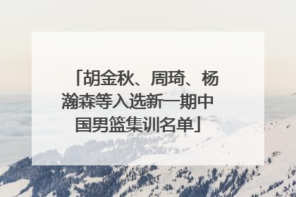 胡金秋、周琦、杨瀚森等入选新一期中国男篮集训名单