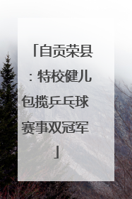 自贡荣县：特校健儿包揽乒乓球赛事双冠军