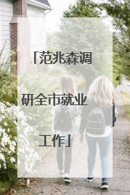 范兆森调研全市就业工作