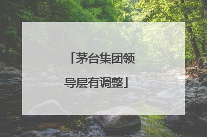 茅台集团领导层有调整