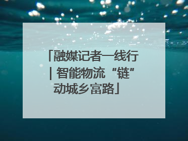 融媒记者一线行｜智能物流“链”动城乡富路