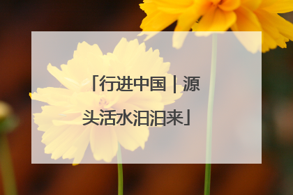 行进中国｜源头活水汩汩来