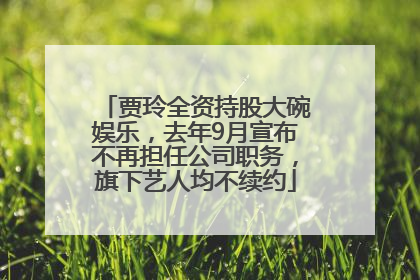 贾玲全资持股大碗娱乐，去年9月宣布不再担任公司职务，旗下艺人均不续约