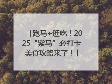 跑马+逛吃！2025“紫马”必打卡美食攻略来了！