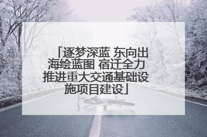 逐梦深蓝 东向出海绘蓝图 宿迁全力推进重大交通基础设施项目建设
