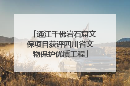 通江千佛岩石窟文保项目获评四川省文物保护优质工程