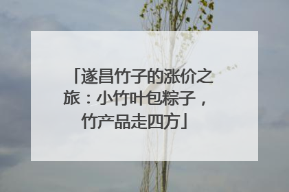 遂昌竹子的涨价之旅：小竹叶包粽子，竹产品走四方