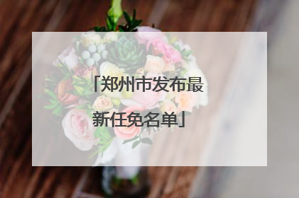 郑州市发布最新任免名单