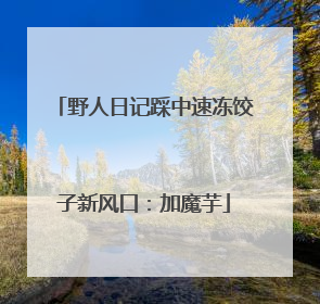 野人日记踩中速冻饺子新风口：加魔芋