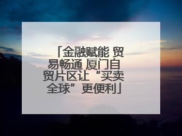 金融赋能 贸易畅通 厦门自贸片区让“买卖全球”更便利