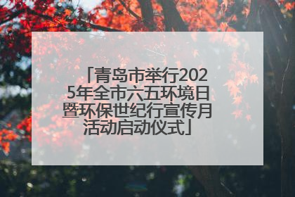 青岛市举行2025年全市六五环境日暨环保世纪行宣传月活动启动仪式