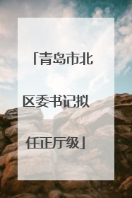 青岛市北区委书记拟任正厅级