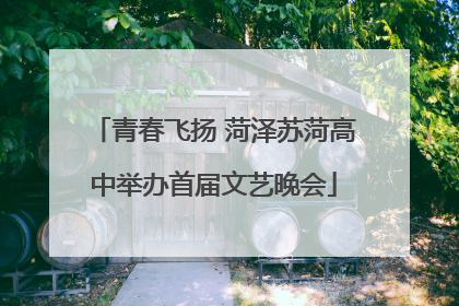 青春飞扬 菏泽苏菏高中举办首届文艺晚会