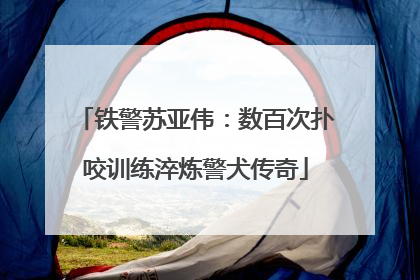 铁警苏亚伟：数百次扑咬训练淬炼警犬传奇