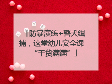 防暴演练+警犬缉捕，这堂幼儿安全课“干货满满”