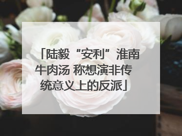 陆毅“安利”淮南牛肉汤 称想演非传统意义上的反派