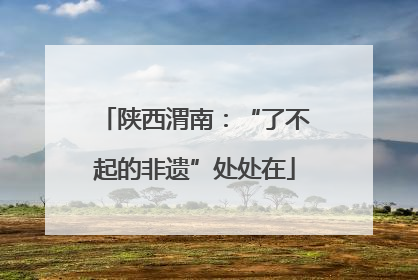陕西渭南：“了不起的非遗”处处在