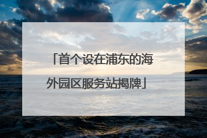 首个设在浦东的海外园区服务站揭牌