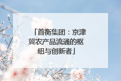 首衡集团：京津冀农产品流通的枢纽与创新者