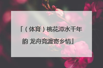 （体育）桃花潭水千年韵 龙舟竞渡寄乡情