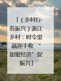 （乡村行·看振兴）浙江乡村：时令果蔬迎丰收 “甜蜜经济”促振兴