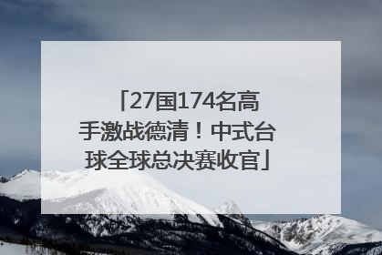 27国174名高手激战德清！中式台球全球总决赛收官
