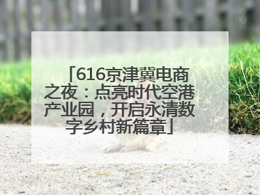 616京津冀电商之夜：点亮时代空港产业园，开启永清数字乡村新篇章
