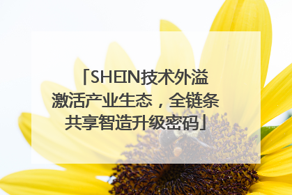 SHEIN技术外溢激活产业生态，全链条共享智造升级密码